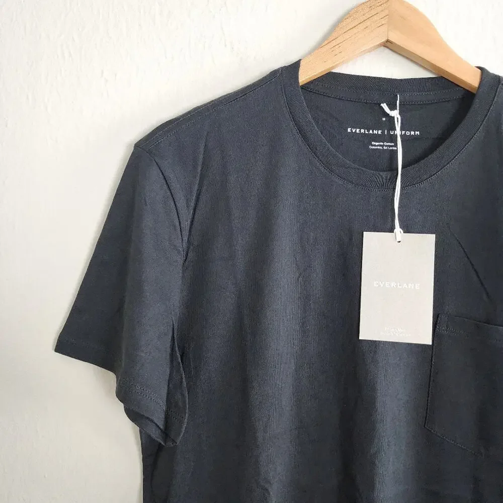 Everlane The Organic Cotton Pocket Tee Black Men's Size Medium NWT Uniform - Picture 3 of 8